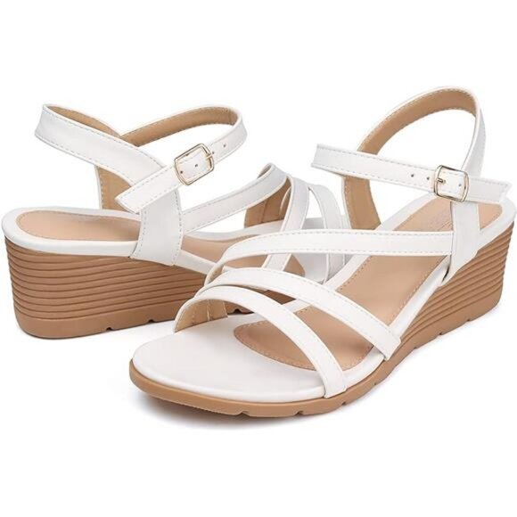 Wedge Sandals for Women Dressy: Summer Low Wedges Womens Comfortable - Picture 7 of 7